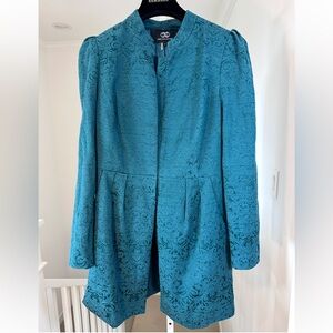 Tarte Collection Teal Jacquard Women's Blazer Medium